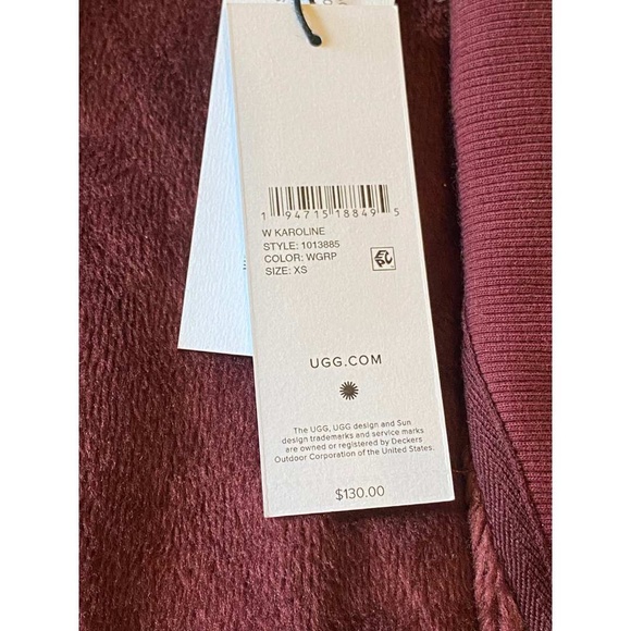 NWT UGG Burgundy Robe Size XS NEVER USED - Picture 7 of 14